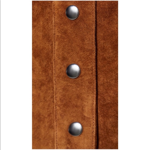 NWT ZARA BELTED REAL LEATHER SKIRT - Picture 5 of 8